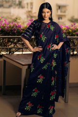 Phool pathi  saree dhaari sitara blouse