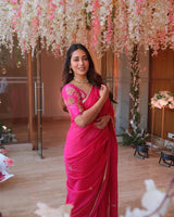 Nivetha Pethuraj in Zariphool  Rani Saree  & Blouse