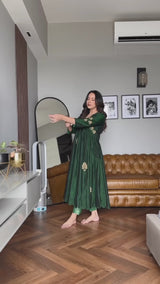Malvika Rallan Nagpal in Rani  Zardozi  Kali Kurta  set