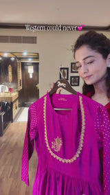 Megha Malhotra Sharma in Sunari  dhaari  Kurta set