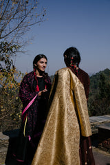 Shiuli Silk Kurta Set And Pashmina Shawl