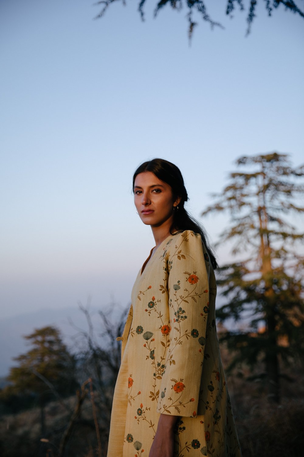 Kaval Khadi Silk Tang Jacket in Loquat Leaves Pink | Santa Fe Dry Goods .  Workshop . Wild Life