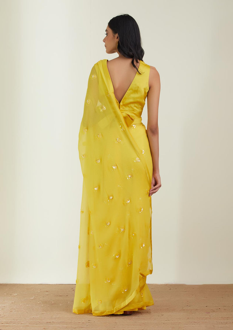 Unique Golden Color Designer Soft Silk Shining Sarees B2464 –  TheDesignerSaree